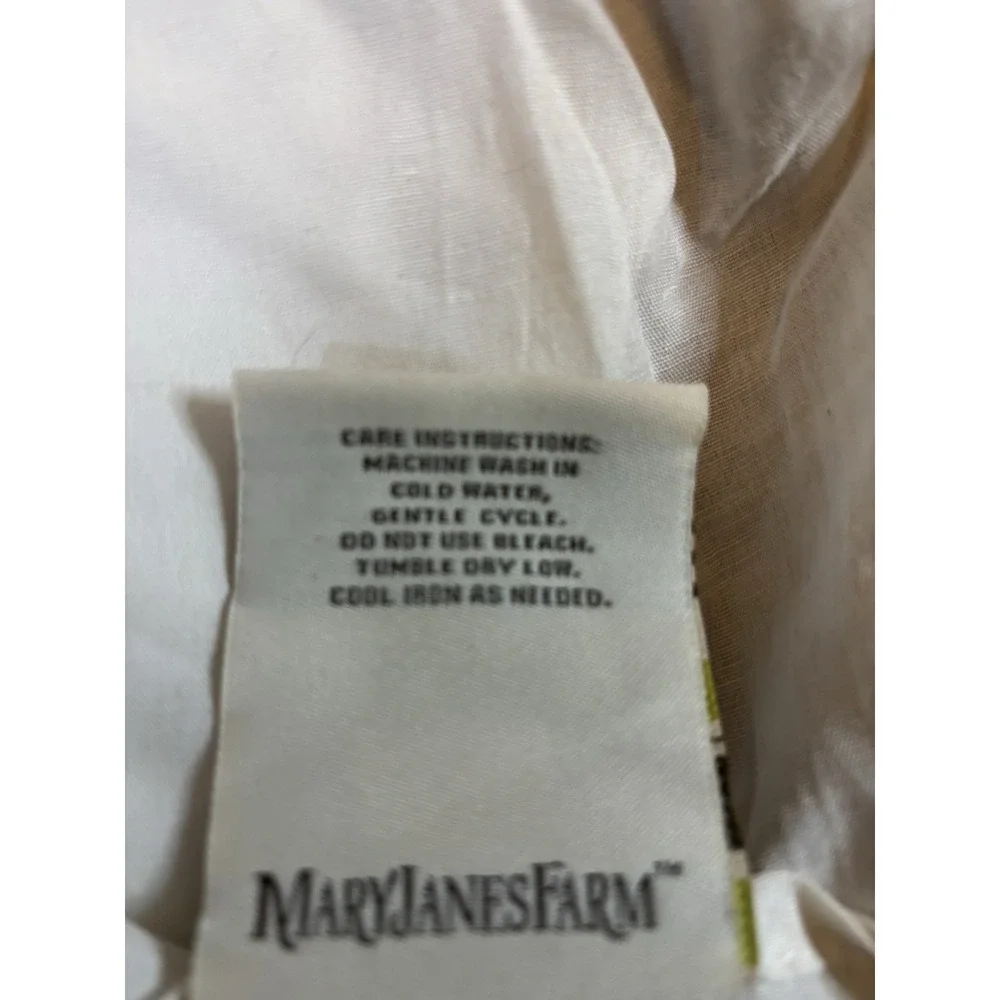 Mary Jane's Home Queen‎ Bed Skirt Red Beige Plaid Country Cottage Farmhouse